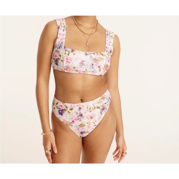 J. Crew Other - Flora Obscura X J.Crew bikini swimsuit in kaleidoscope floral